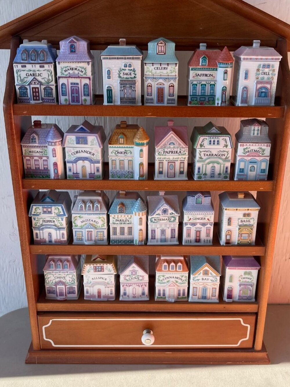 RARE 1989 COMPLETE LENOX SPICE VILLAGE Spice Rack